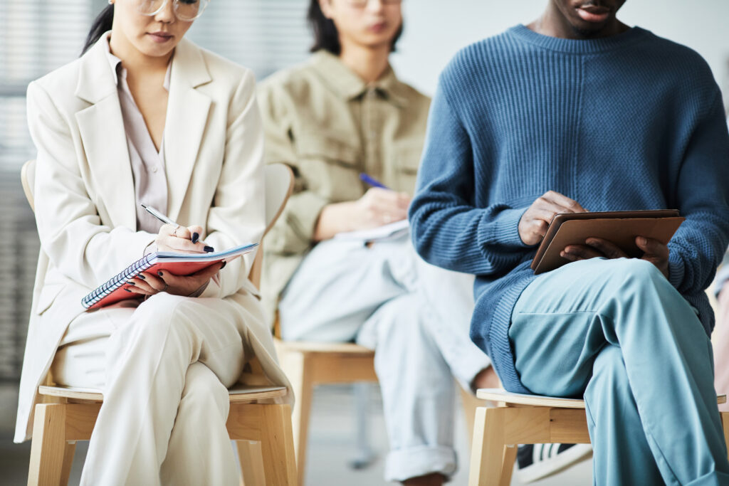 Applicants waiting for an interview